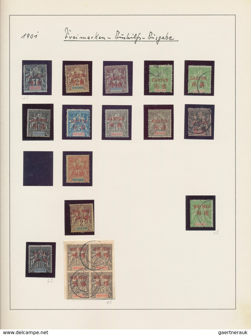 Französisch-Indochina - Postämter In Südchina: 1901/19, Canton-Yunnanfou, Mounted Mint (inc. LH) And - Autres & Non Classés