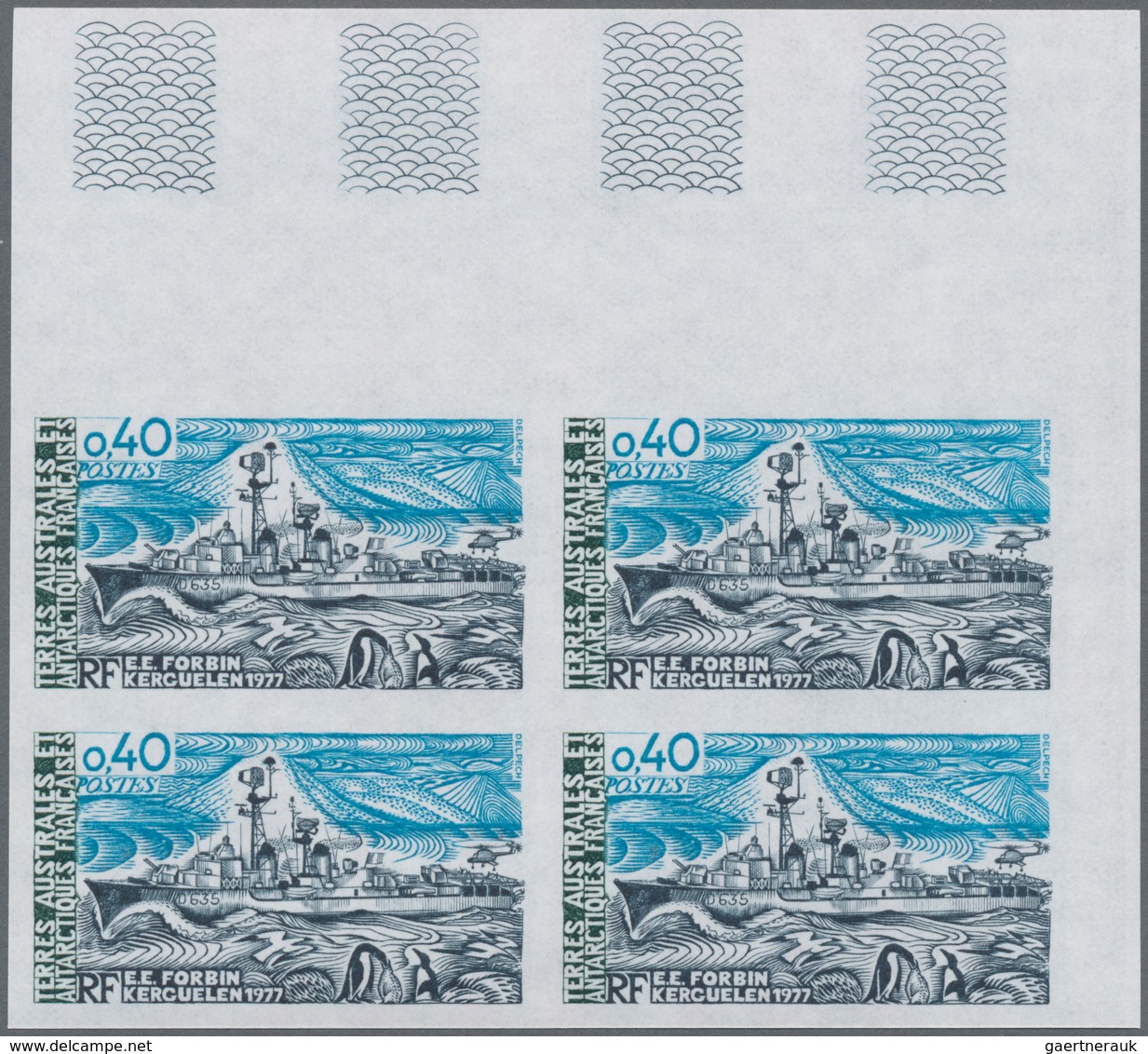 Französische Gebiete In Der Antarktis: 1979, Ships Set Of Two With 0.40fr. Warship ‚Forbin‘ And 0.50 - Covers & Documents