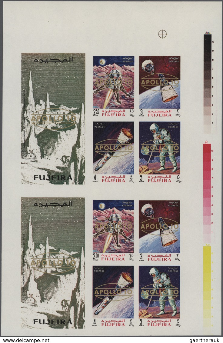 Fudschaira / Fujeira: 1965/1972 (ca.), Duplicated Accumulation In Large Box With Mostly IMPERFORATE - Fujeira