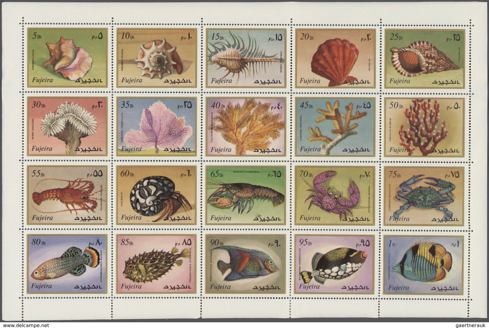 Fudschaira / Fujeira: 1965/1972 (ca.), duplicated accumulation in large box with mostly IMPERFORATE