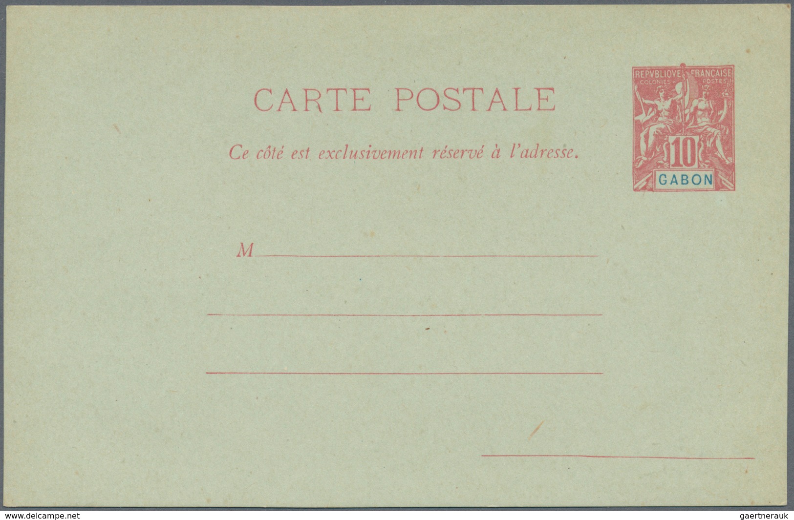 Gabun: 1905/22 Ca. 70 Unused Postal Stationery (cards, Double Cards, Letters And Envelopes), Also Be - Gabón (1960-...)