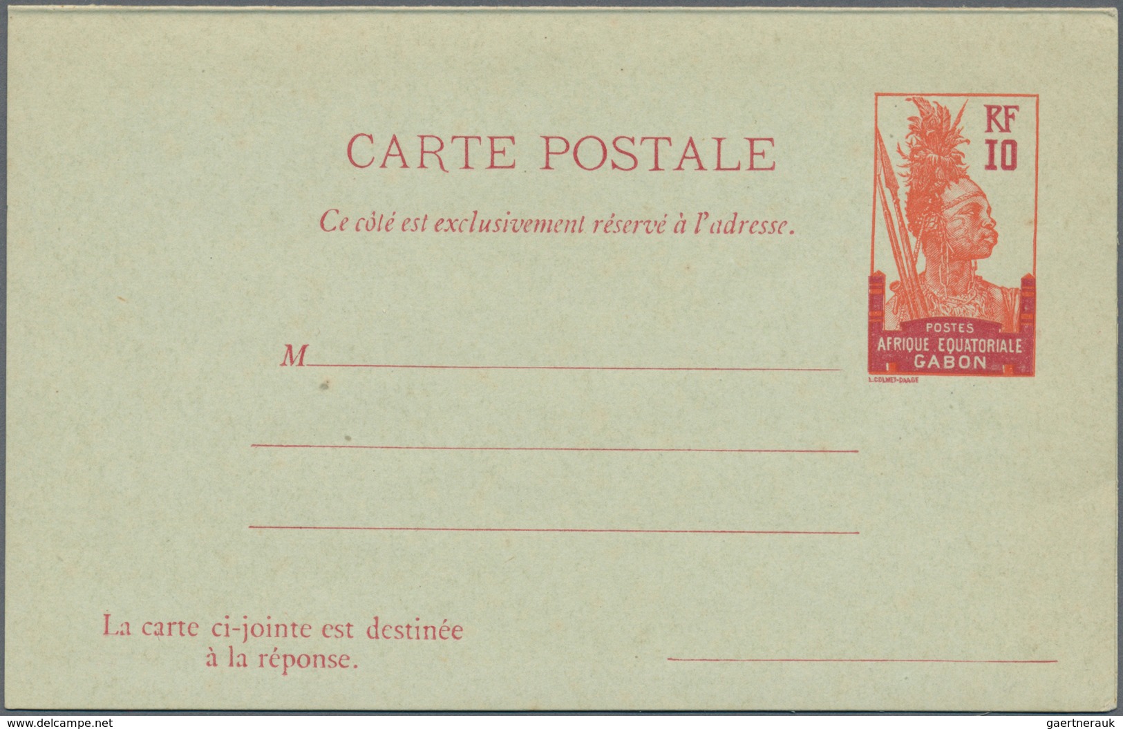 Gabun: 1905/22 Ca. 70 Unused Postal Stationery (cards, Double Cards, Letters And Envelopes), Also Be - Gabun (1960-...)