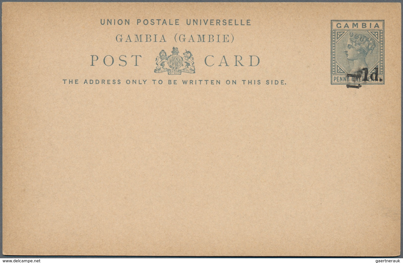 Gambia: 1880/1912 Holding Of Ca. 140 Unused Postal Stationery, While Cards, Double Cards, Revaluatio - Gambia (1965-...)