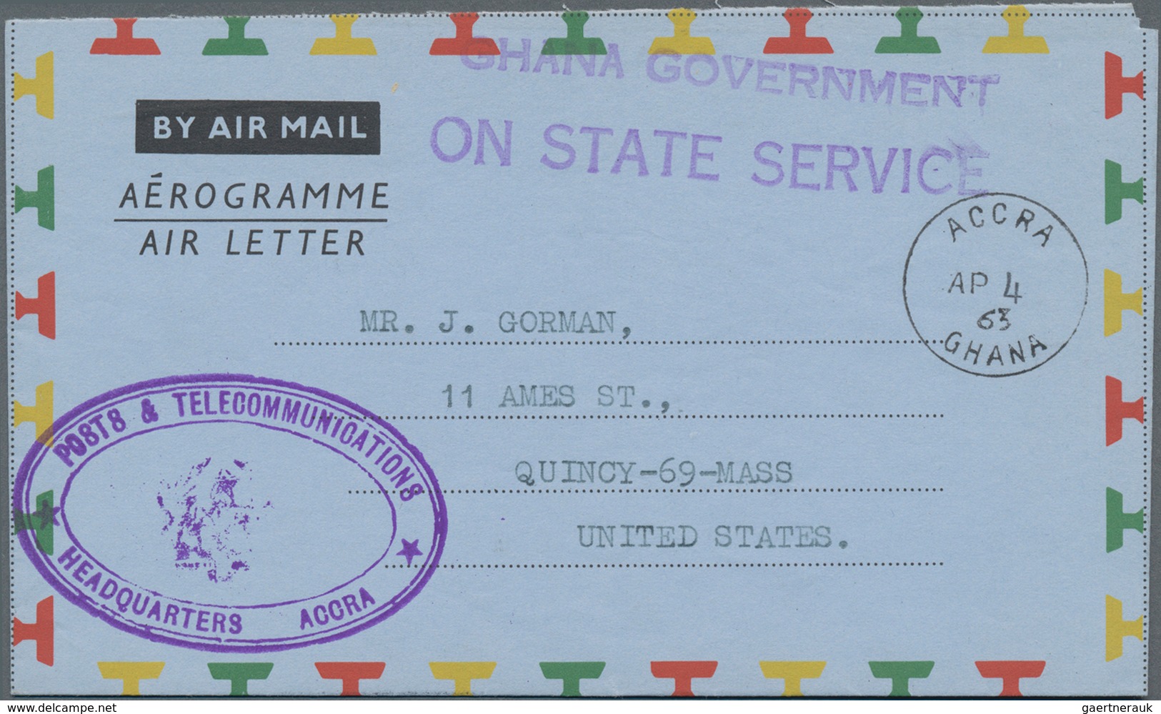 Ghana: 1956/82 Holding Of Ca. 380 Unused/CTO-used/used Postal Stationary, Besides, Many Aerograms Wi - Ghana (1957-...)