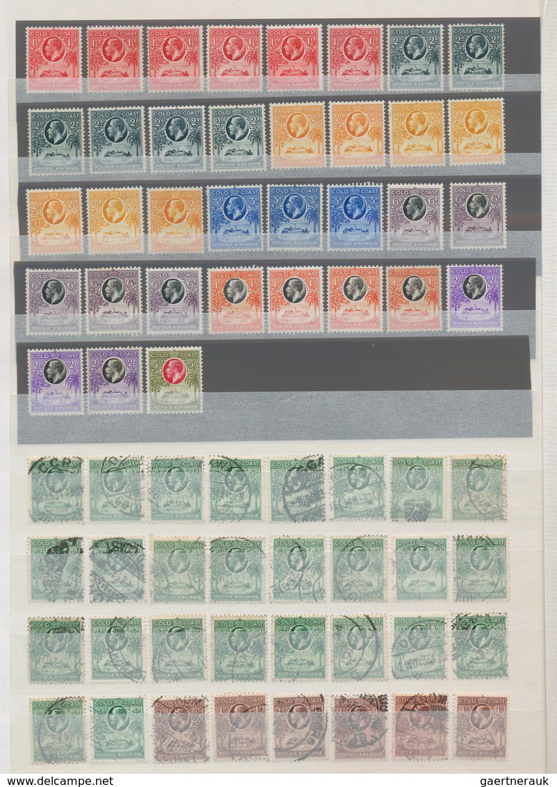 Goldküste: 1880/1950 (ca.), Comprehensive Mint And Used Accumulation In A Stockbook With Plenty Of M - Goudkust (...-1957)