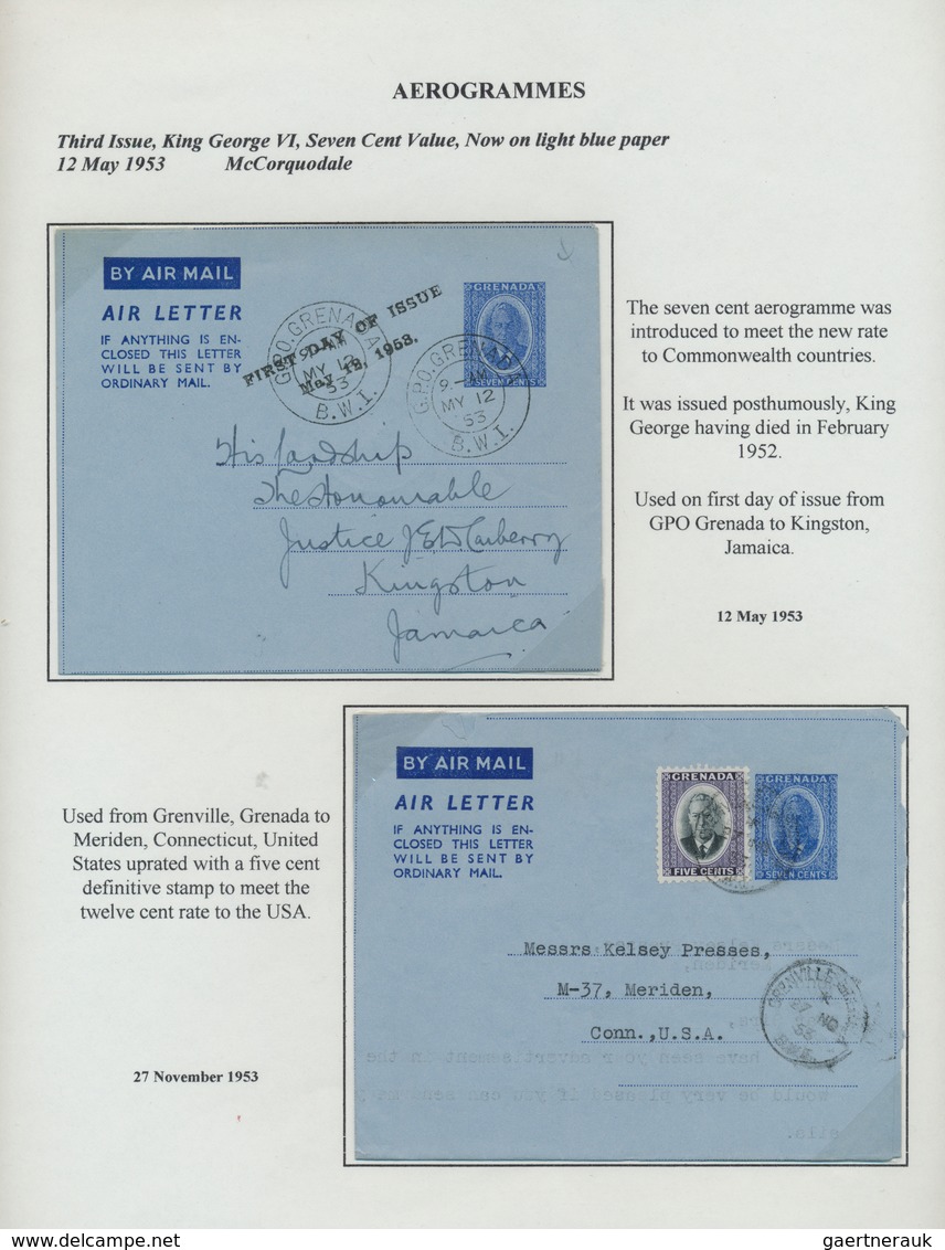 Grenada: 1949/1967. Nice Collection Of 24 AIRLETTERS KGVI And QEII. Used And/or Unused. Great Variet - Granada (...-1974)