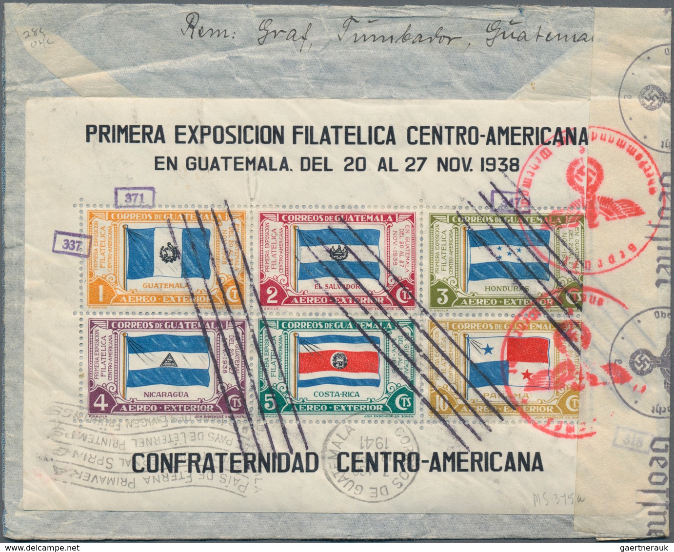 Guatemala: 1795/1941, 17 Covers And Cards Starting With A Prephilatelic Folded Letter Sheet. Ongoing - Guatemala