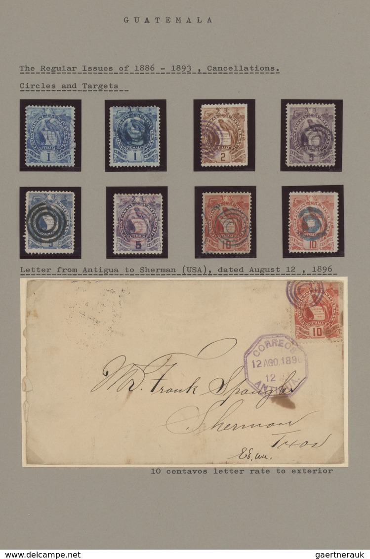 Guatemala: 1871-1930, Comprehensive Collection in two large boxes, Albums, stockcards and neatly mou