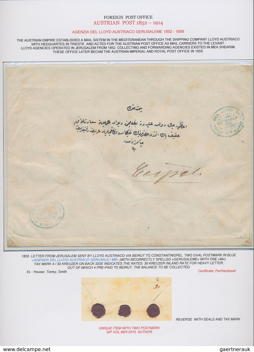 Holyland: 1655-1917, "JERUSALEM OF GOLD" Exhibition Collection on 128 leaves starting with Francisca