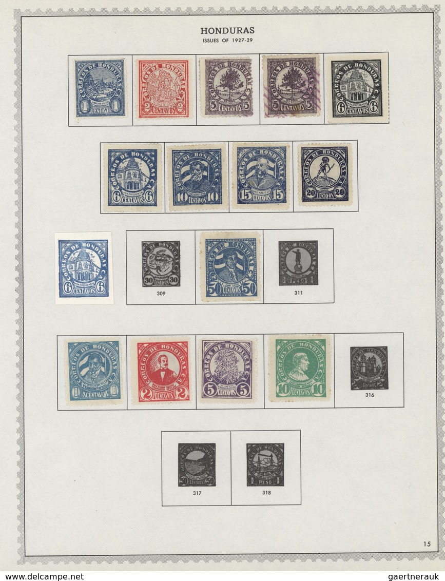 Honduras: 1866/1972: Very useful collection of hundreds of mint and used stamps housed in an album,