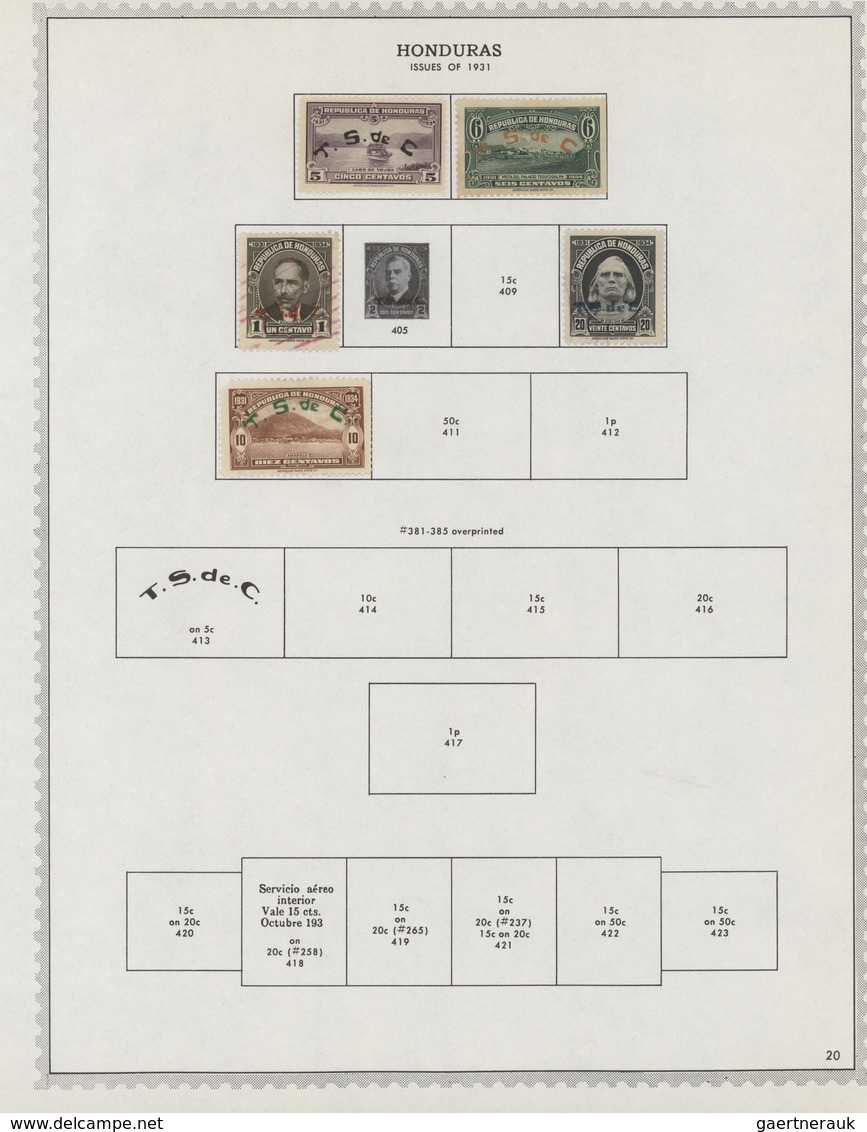 Honduras: 1866/1972: Very useful collection of hundreds of mint and used stamps housed in an album,