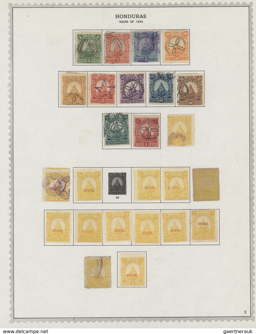 Honduras: 1866/1972: Very useful collection of hundreds of mint and used stamps housed in an album,