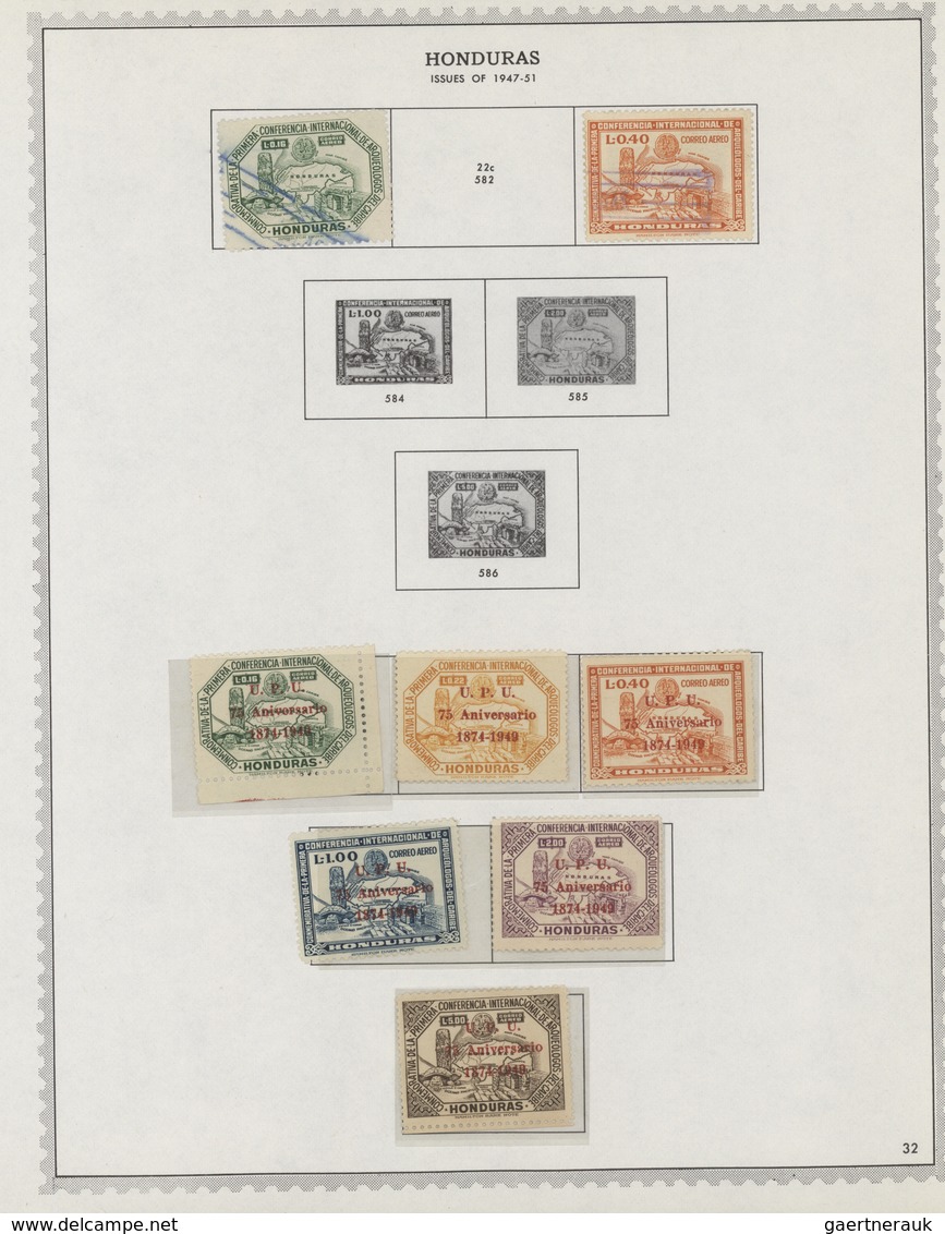 Honduras: 1866/1972: Very useful collection of hundreds of mint and used stamps housed in an album,