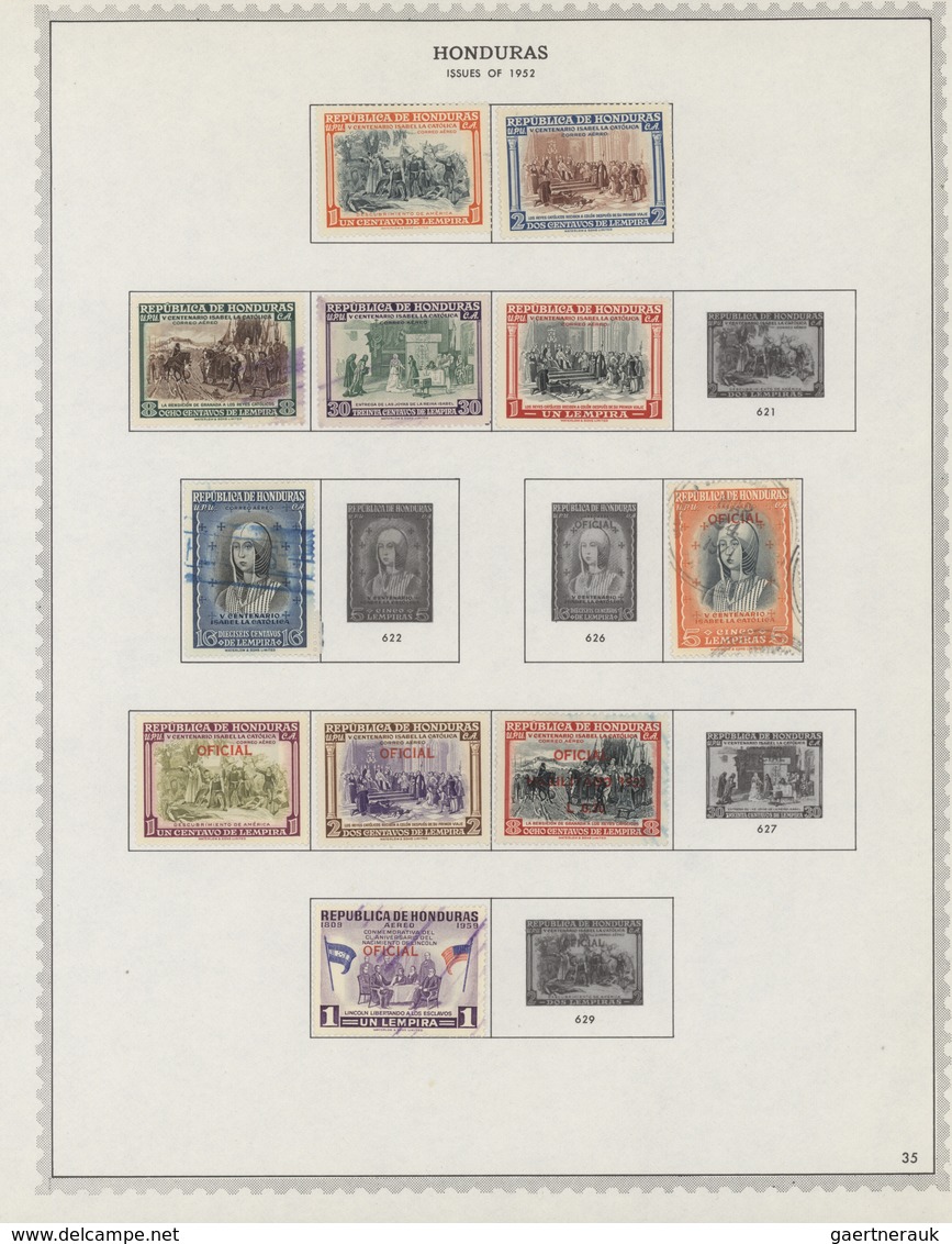 Honduras: 1866/1972: Very useful collection of hundreds of mint and used stamps housed in an album,