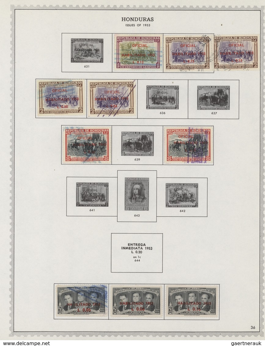 Honduras: 1866/1972: Very useful collection of hundreds of mint and used stamps housed in an album,