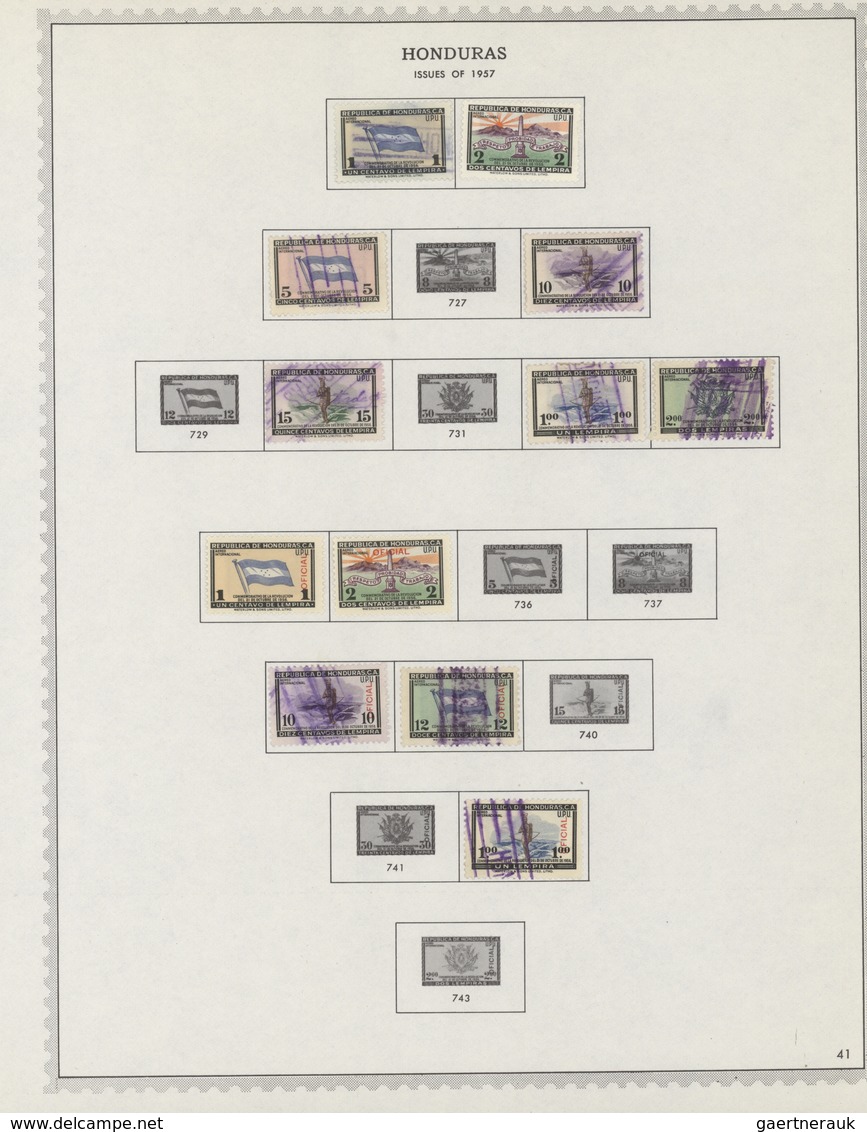 Honduras: 1866/1972: Very useful collection of hundreds of mint and used stamps housed in an album,