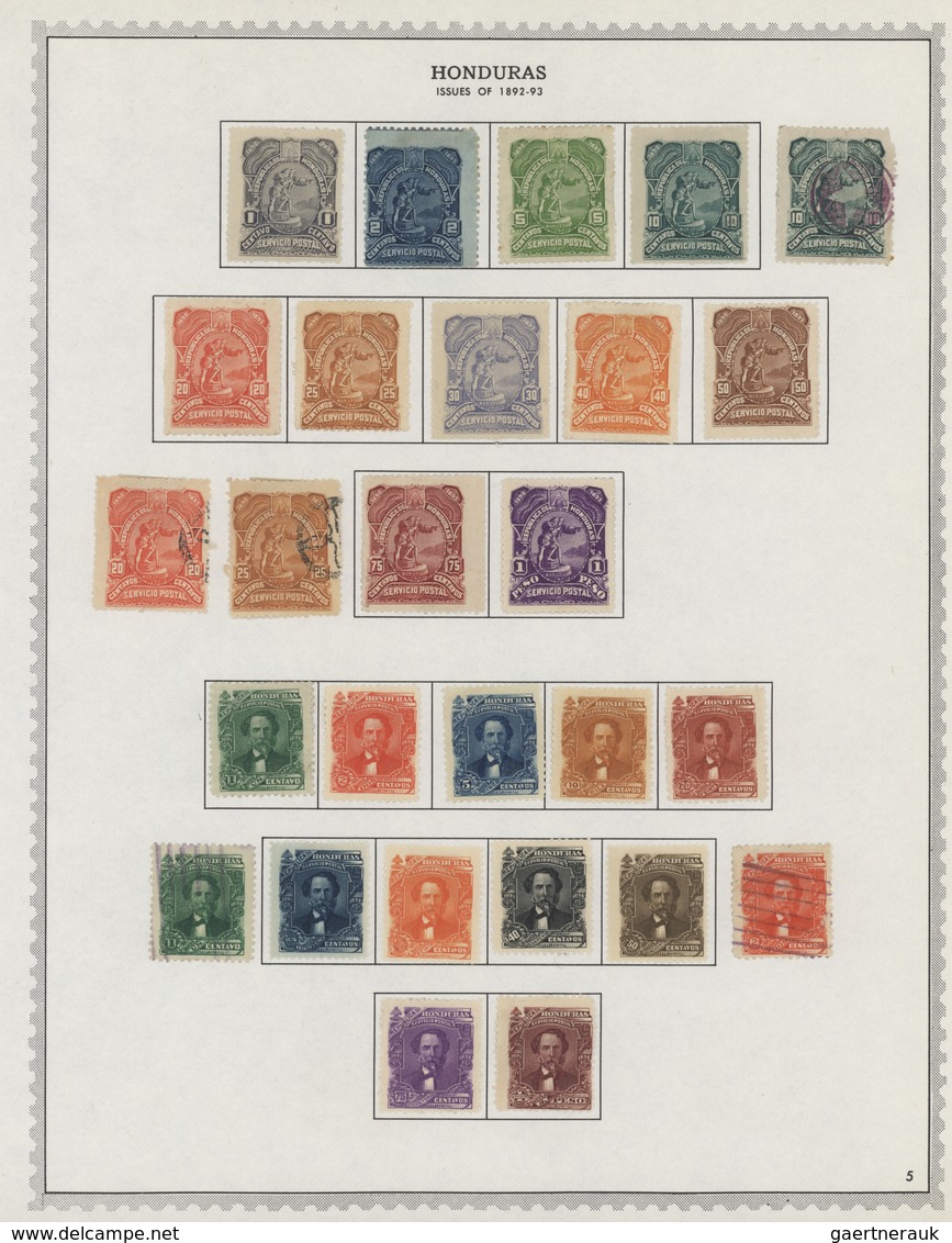 Honduras: 1866/1972: Very useful collection of hundreds of mint and used stamps housed in an album,