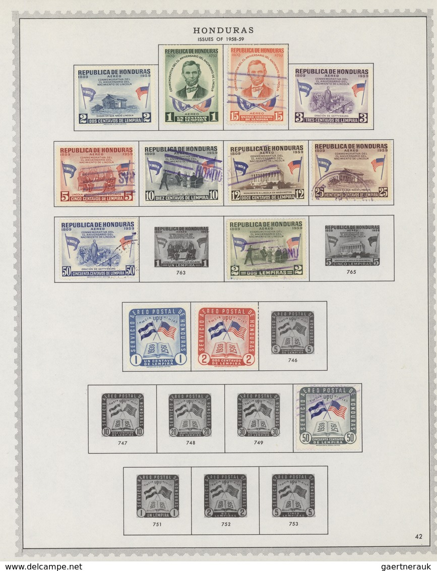 Honduras: 1866/1972: Very useful collection of hundreds of mint and used stamps housed in an album,