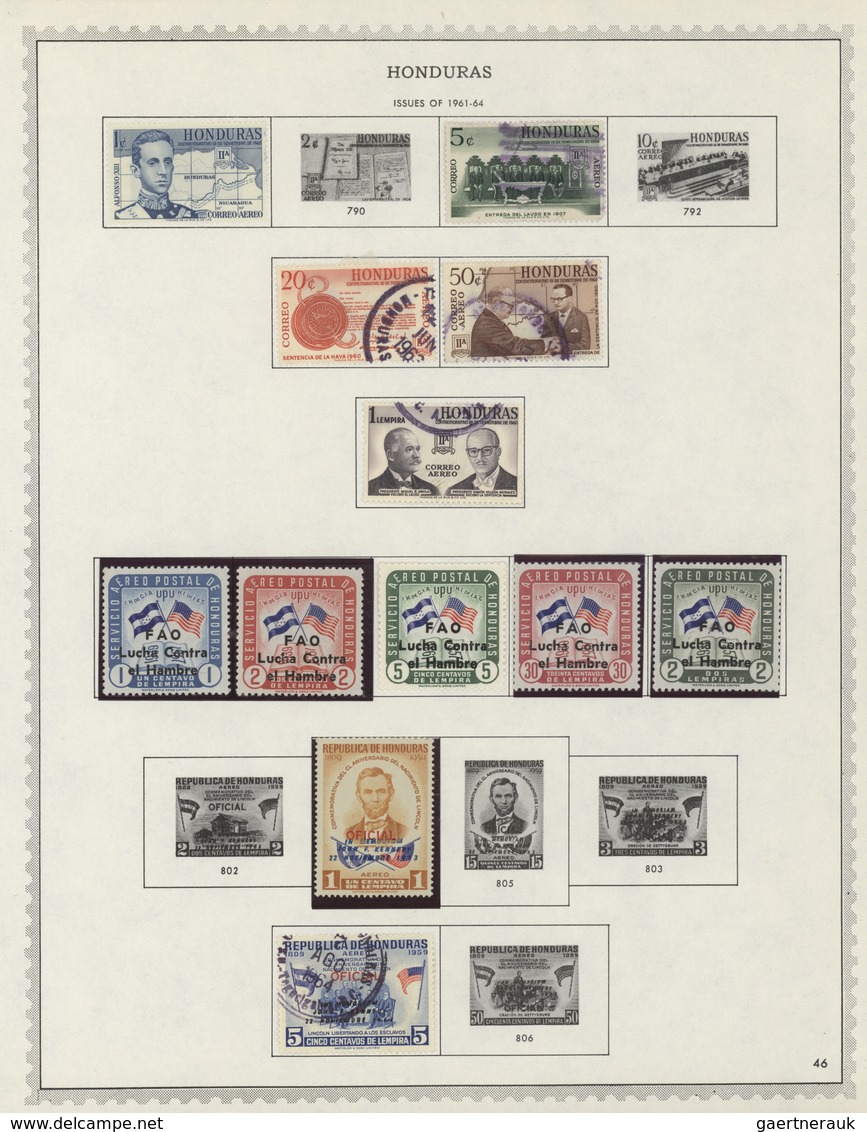 Honduras: 1866/1972: Very useful collection of hundreds of mint and used stamps housed in an album,