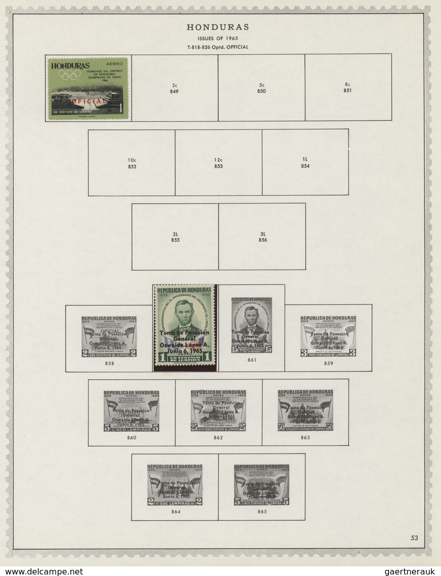 Honduras: 1866/1972: Very useful collection of hundreds of mint and used stamps housed in an album,