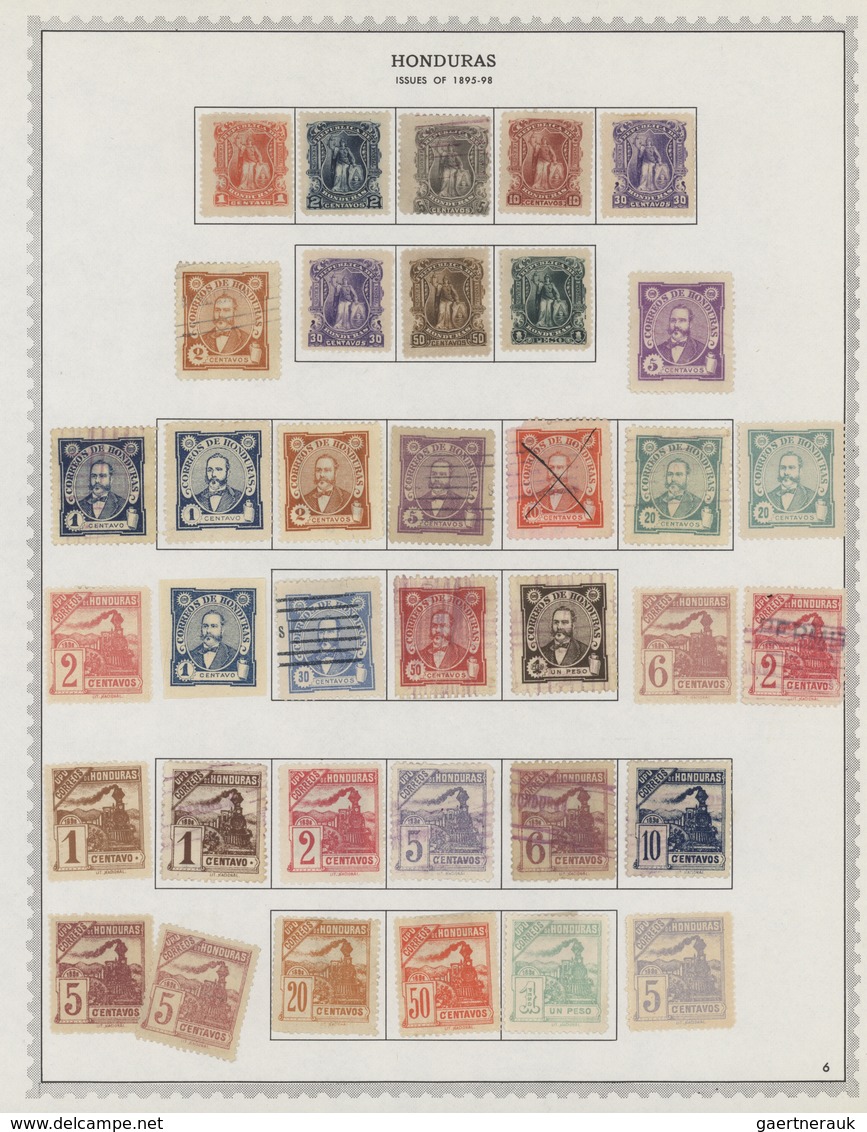 Honduras: 1866/1972: Very useful collection of hundreds of mint and used stamps housed in an album,