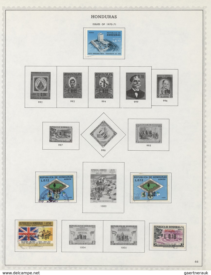 Honduras: 1866/1972: Very useful collection of hundreds of mint and used stamps housed in an album,