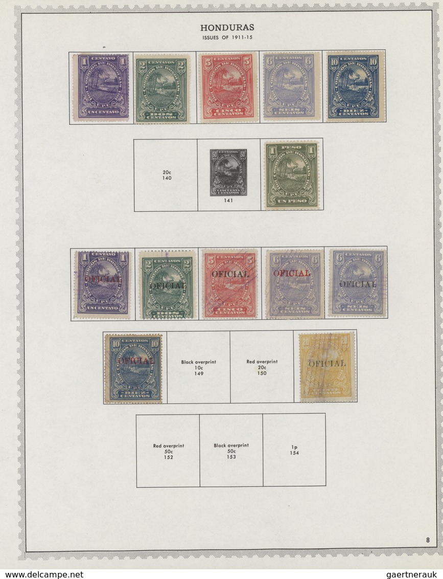 Honduras: 1866/1972: Very useful collection of hundreds of mint and used stamps housed in an album,