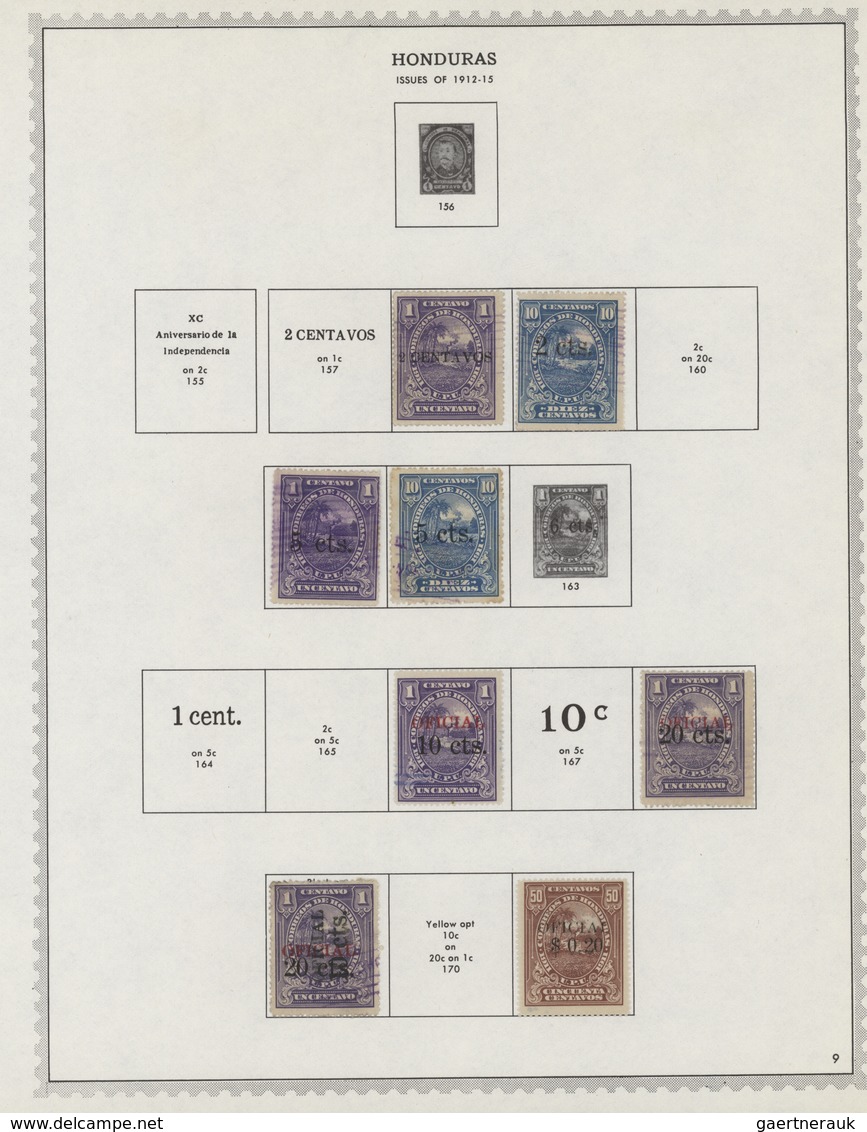 Honduras: 1866/1972: Very useful collection of hundreds of mint and used stamps housed in an album,