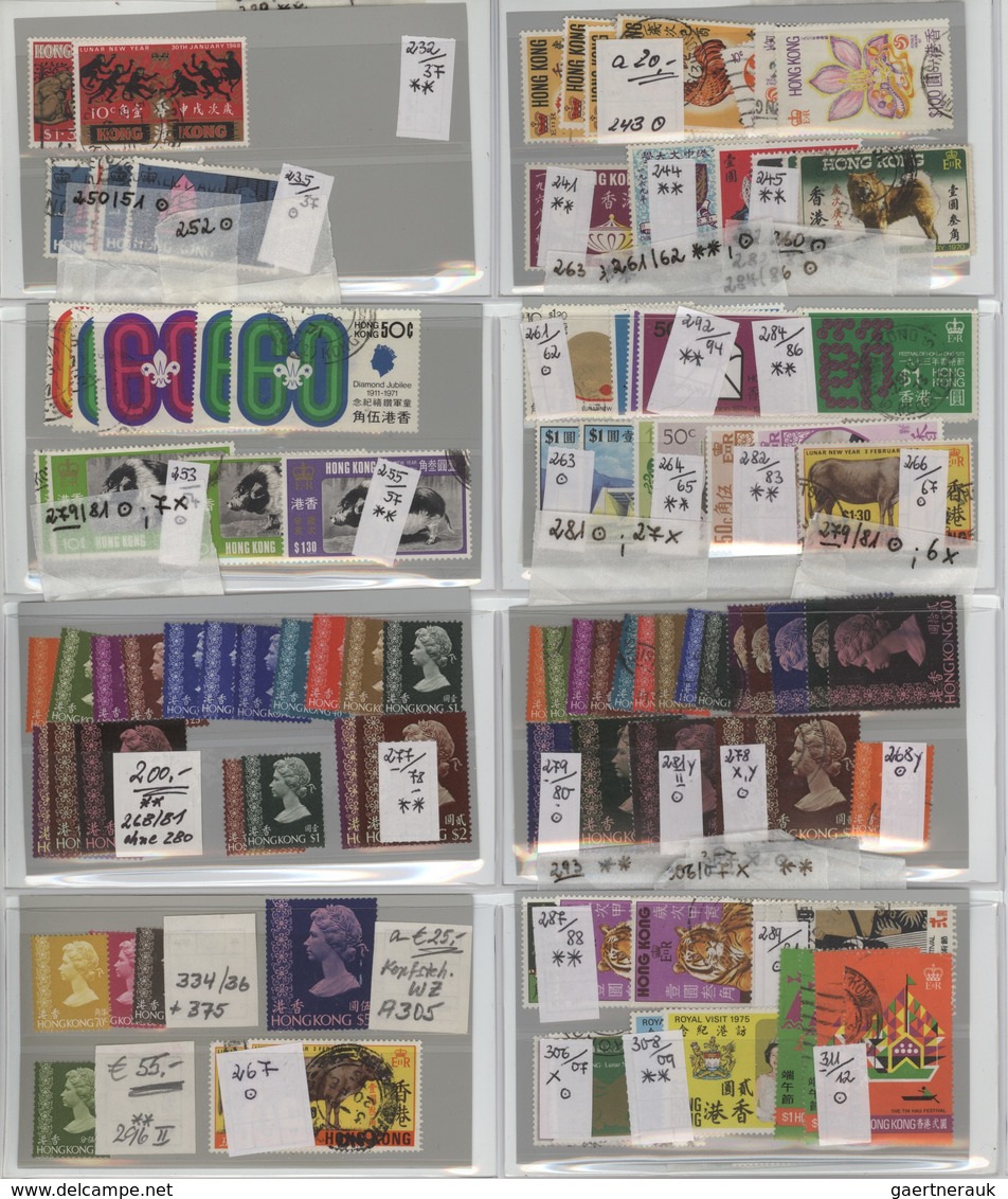 Hongkong: 1870/2002 (ca.), Dealer Stock From Victorian Issues To Around 2002, MNH, MH And Used, Almo - Other & Unclassified