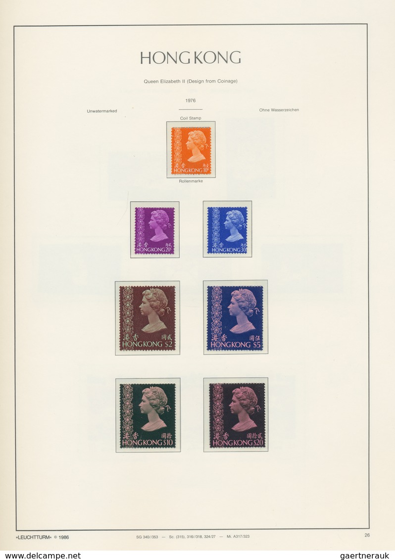 Hongkong: 1972-97, Mint Collection On Printed Hingeless Pages In A Lighthouse Album, Almost Complete - Other & Unclassified