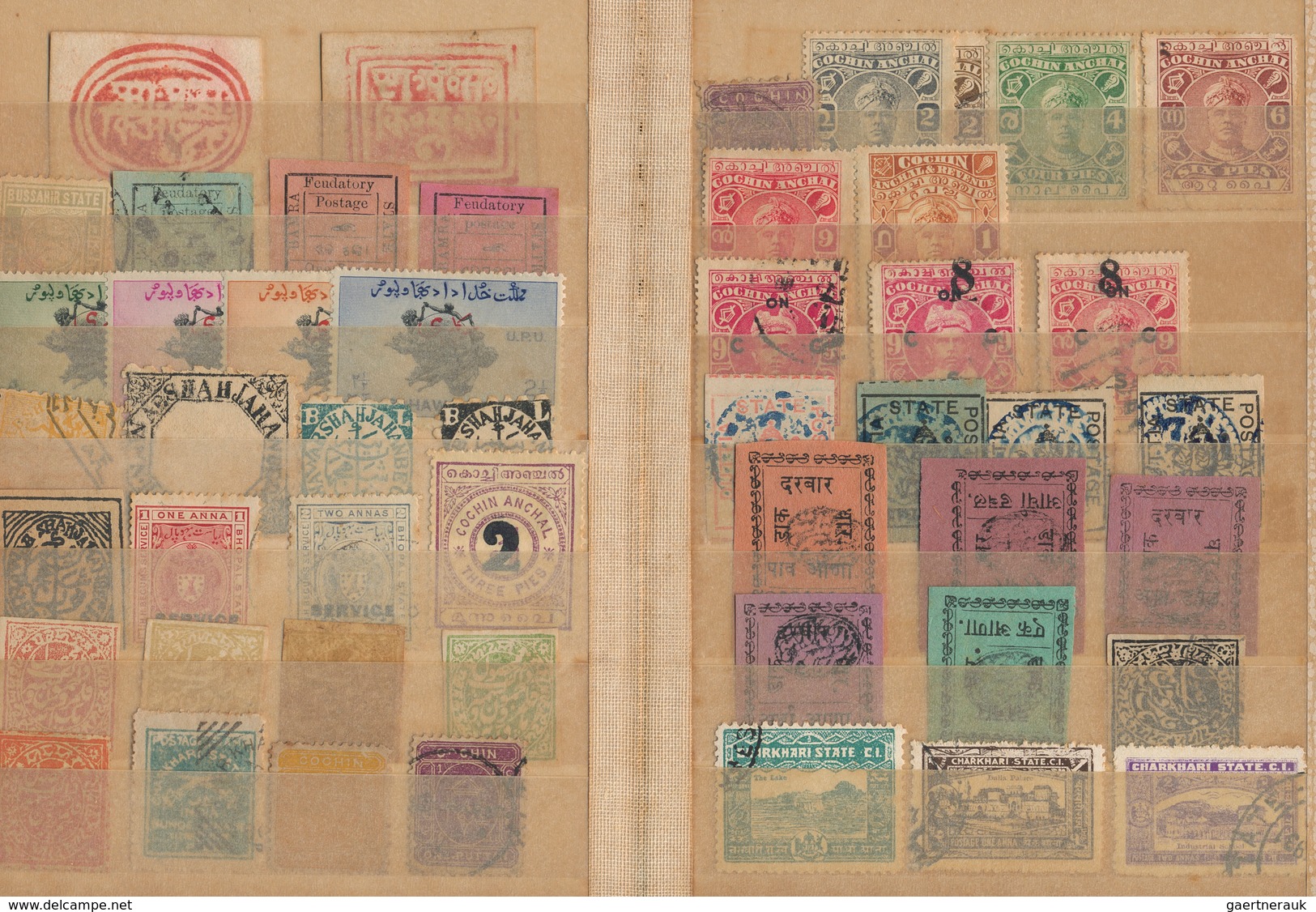 Indien: 1854/1949, Accumulation On Old Blanc Pages And In A Small Stockbook With Only Old Material F - 1854 Compañia Británica De Las Indias