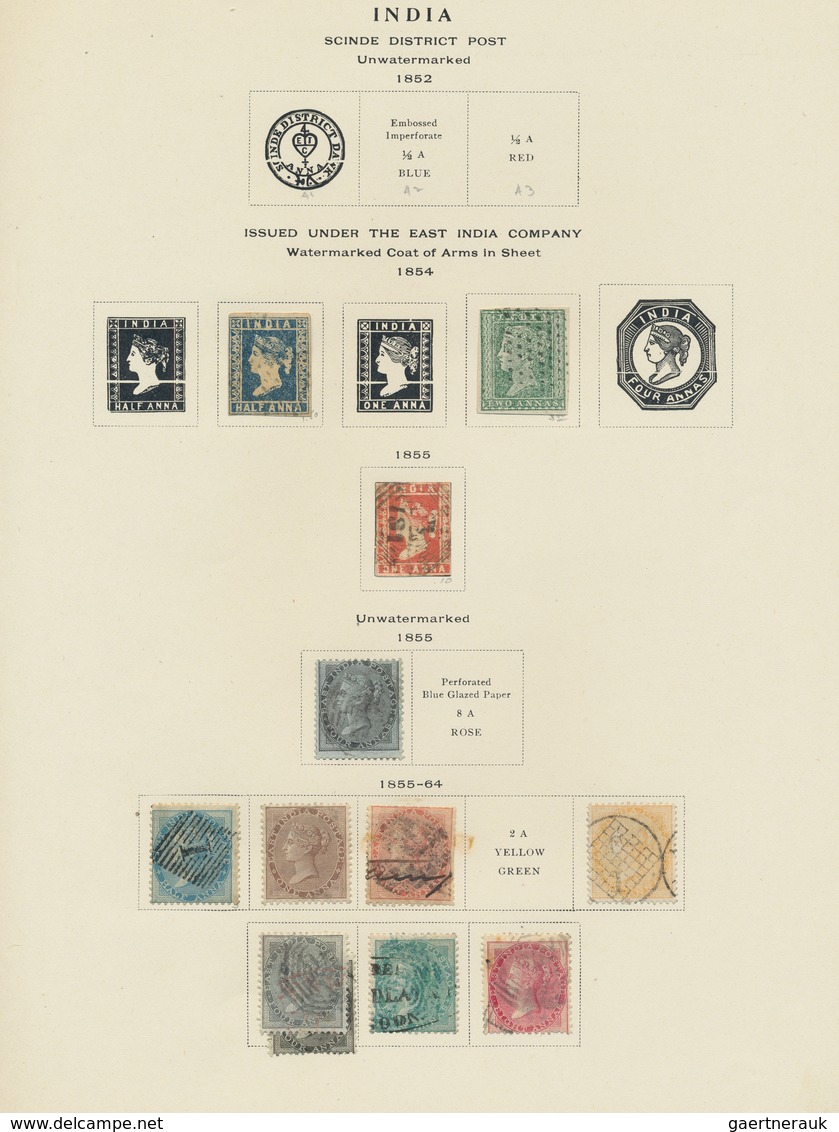 Indien: 1854/1956, Mint And Used Collection In A Scott Album, From Some Classic Issues, QV-KGV High - 1854 Compañia Británica De Las Indias
