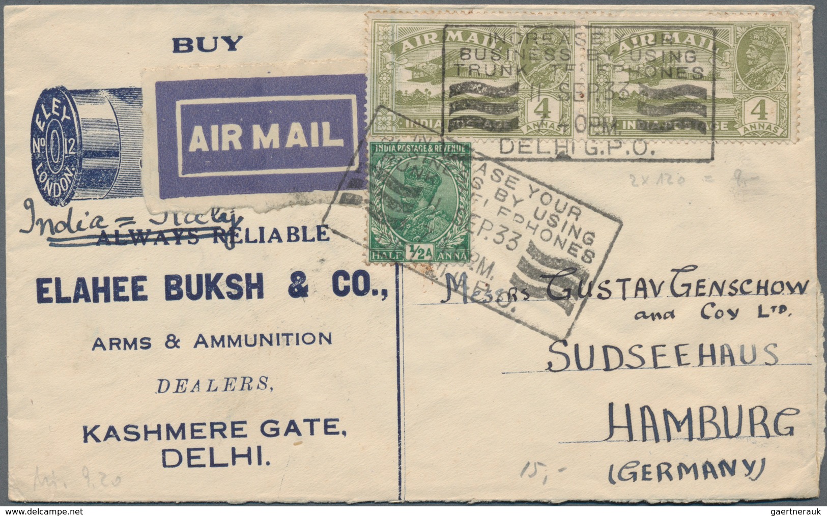 Indien: 1880's-1950's: About 300 Covers, Postcards And Postal Stationery Items, From British India, - 1854 Compagnie Des Indes