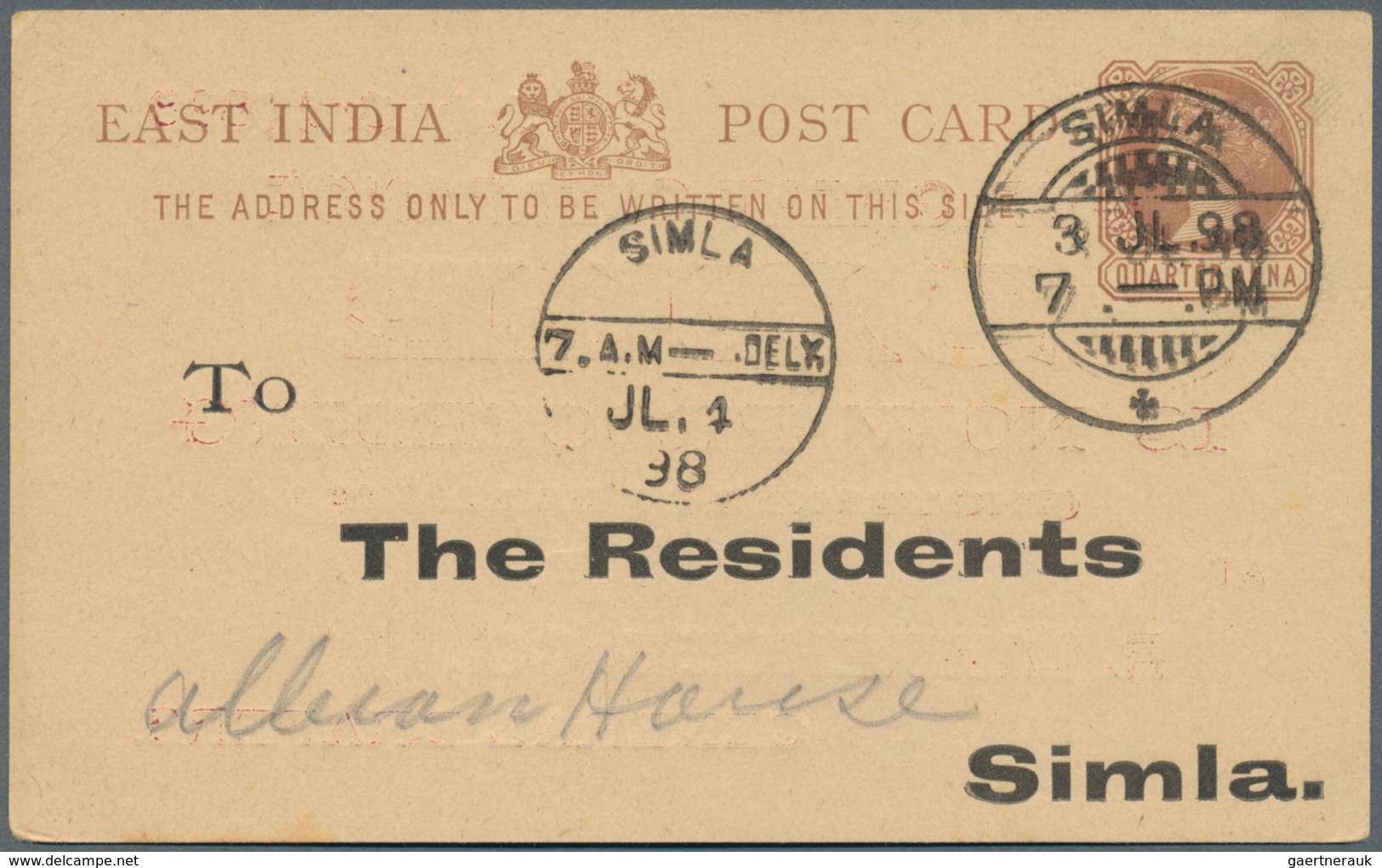 Indien: 1888/1948, Stationery Cards (29) Resp. Envelope (1) All With Private Printings, Inc. Many Re - 1854 East India Company Administration