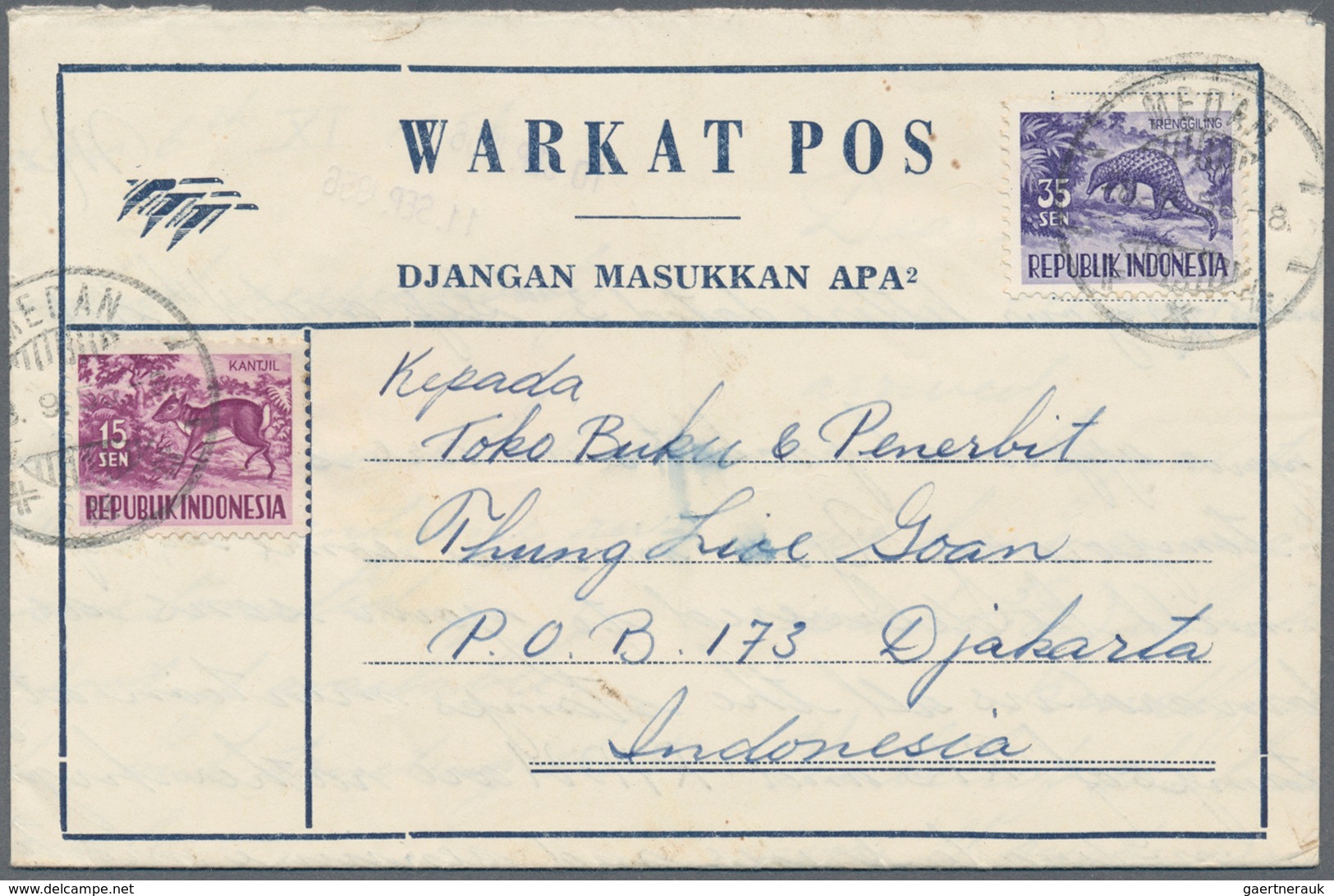 Indonesien: 1949/97 (ca.), Stationery Envelopes (warkat Pos / Postblad) Specialized Stock: 10 S. (mi - Indonesië