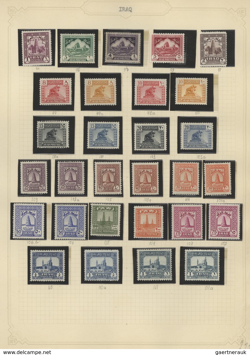 Irak: 1918/1960, Mint And Used Collection On Album Pages From 1st Issue, Also Some Plate Blocks/marg - Iraq