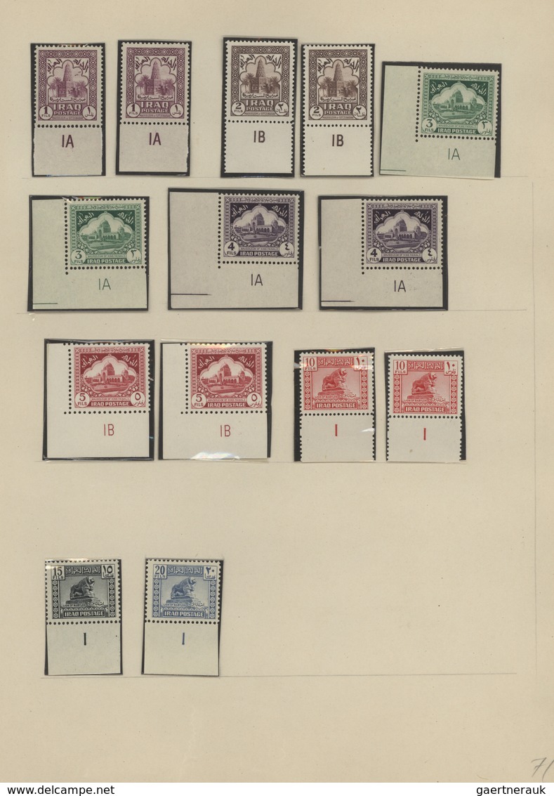 Irak: 1918/1960, Mint And Used Collection On Album Pages From 1st Issue, Also Some Plate Blocks/marg - Irak