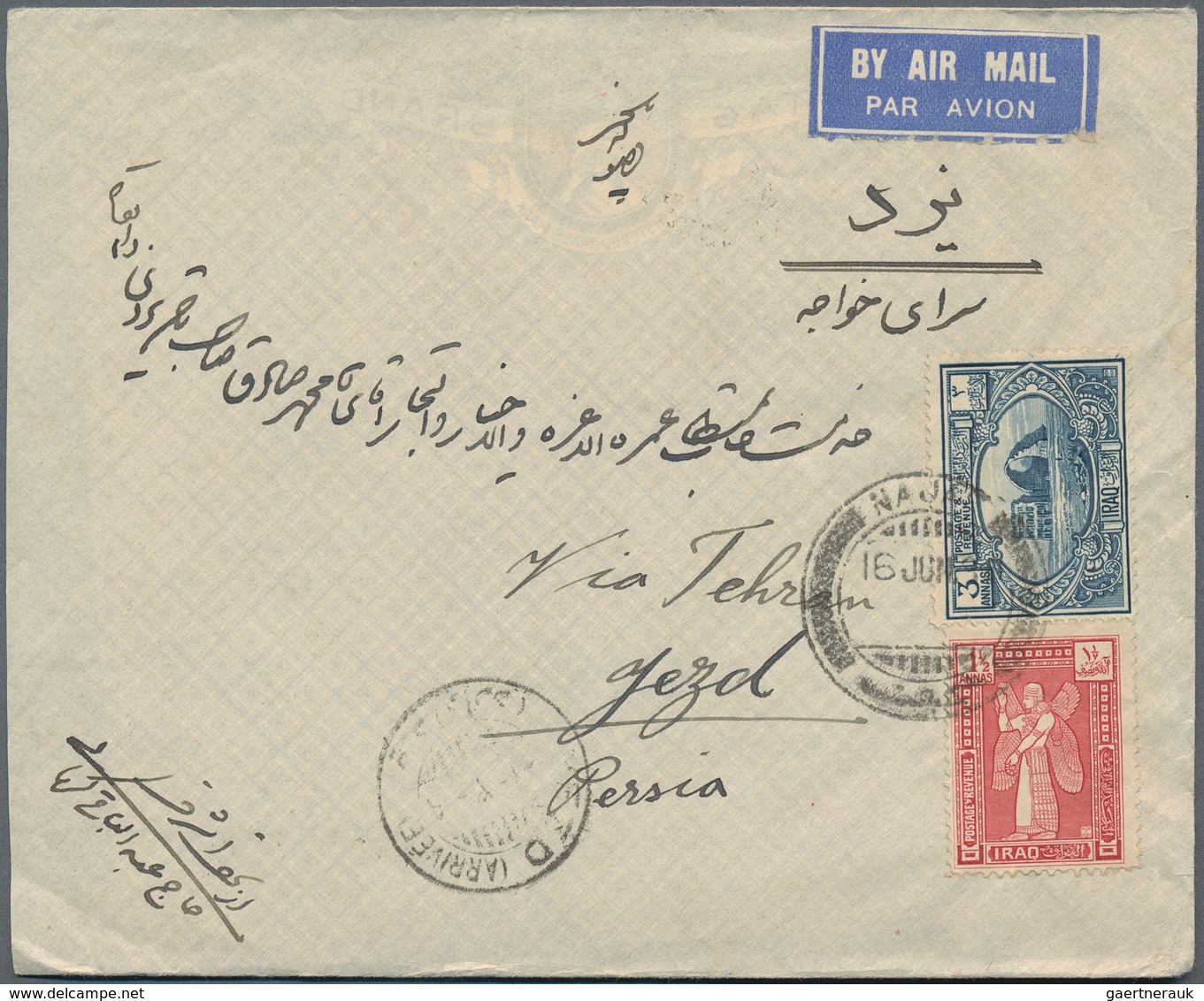 Irak: 1919-1942, Group Of 24 Covers Including One Postal Stationery Card And A Back Only, With Vario - Irak