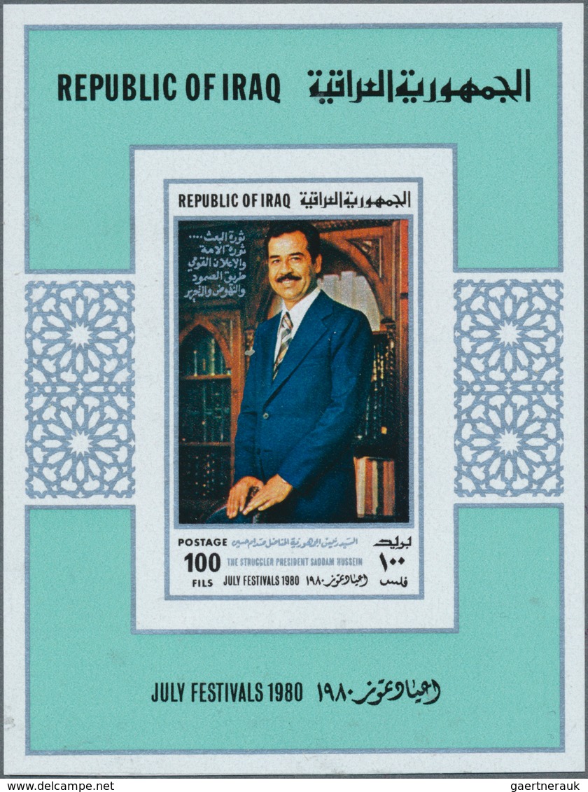 Irak: 1977/1982 (ca.), Accumulation With Approx. 3.500 IMPERFORATE Stamps With Many Complete Sets Al - Iraq