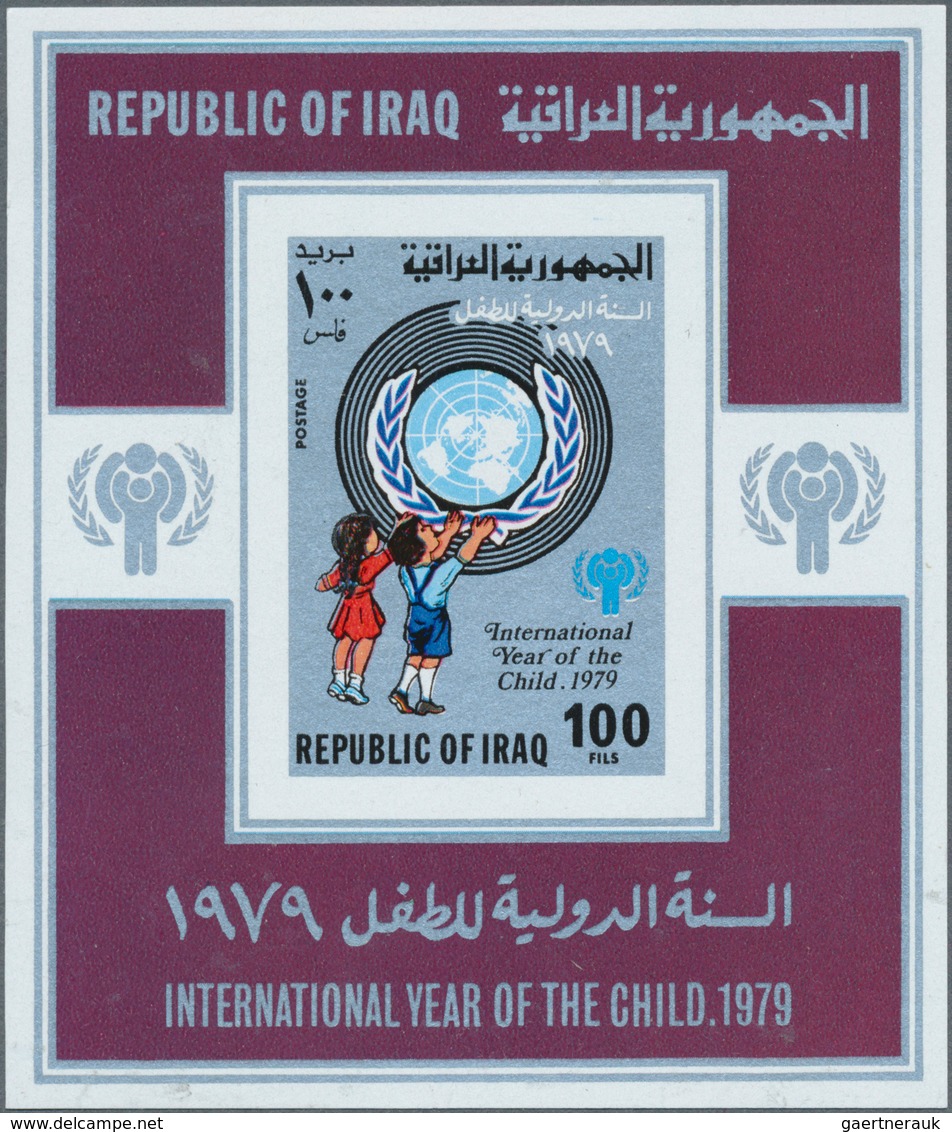 Irak: 1977/1982 (ca.), Accumulation With Approx. 3.500 IMPERFORATE Stamps With Many Complete Sets Al - Irak