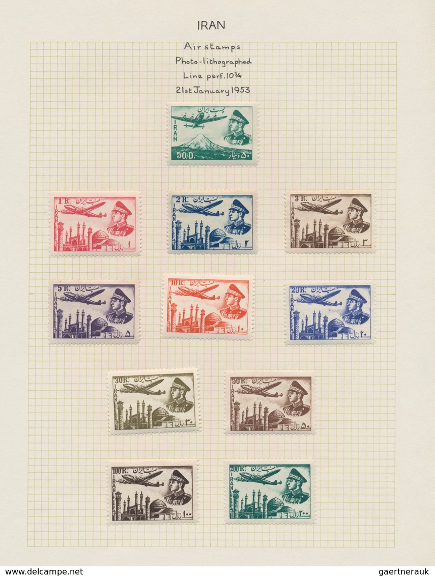 Iran: 1853/1961, Airmails, Specialised Accumulation Of Apprx. 920 Stamps And Apprx. 30 Covers, Mount - Irán