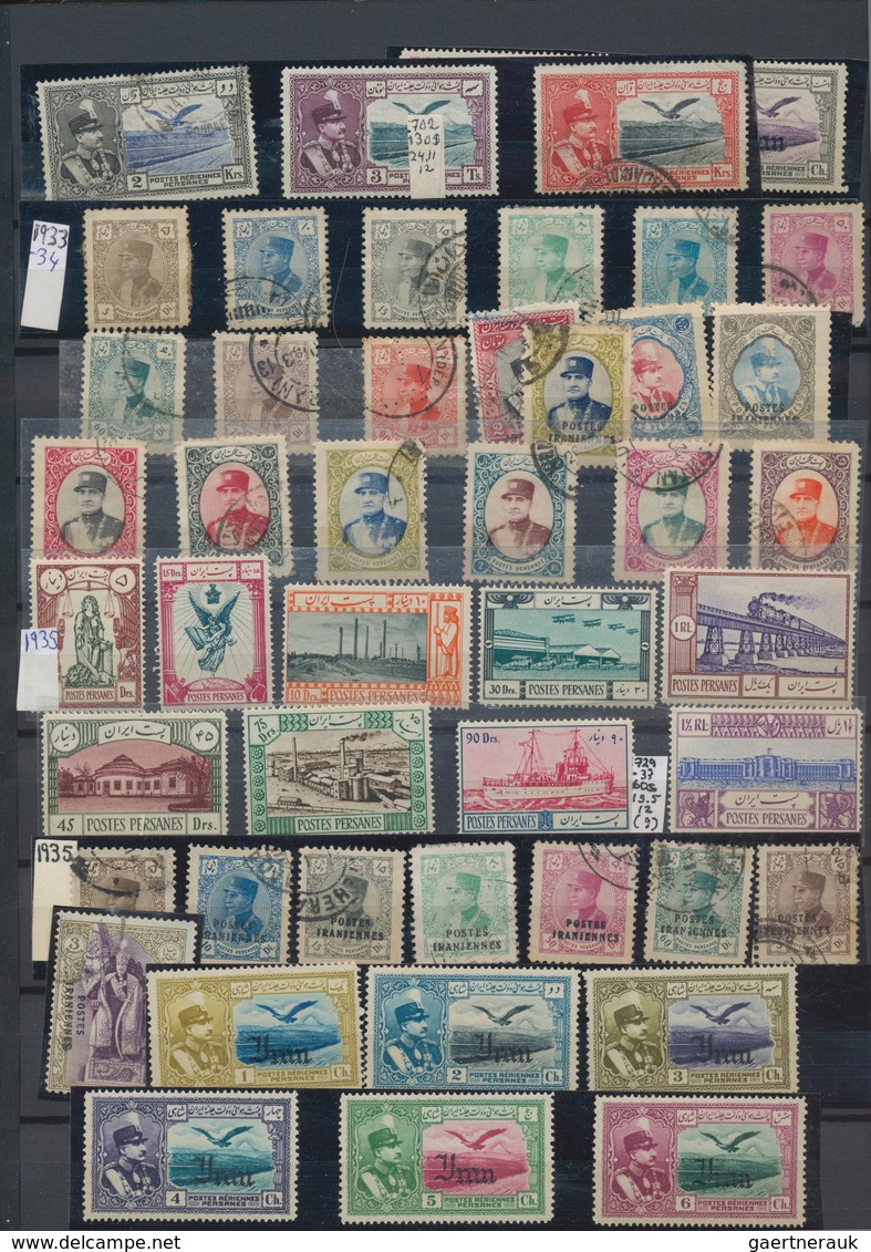 Iran: 1875/1976 (ca.), Comprehensive Mint And Used Collection In A Thick Stockbook, Well Sorted Thro - Irán