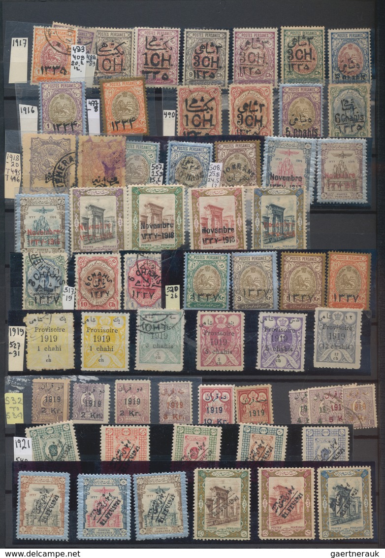 Iran: 1875/1976 (ca.), comprehensive mint and used collection in a thick stockbook, well sorted thro