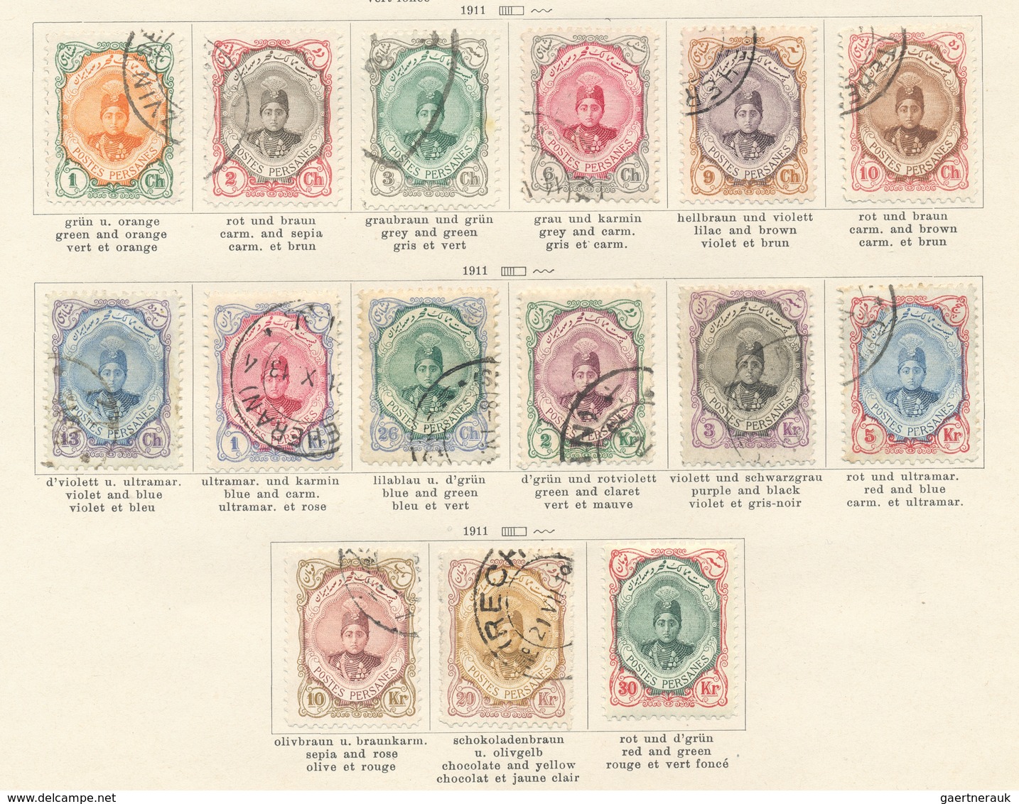 Iran: 1876/1912, Mainly Used Collection On Ancient Schaubek Pages, Well Collected Throughout Up To H - Irán