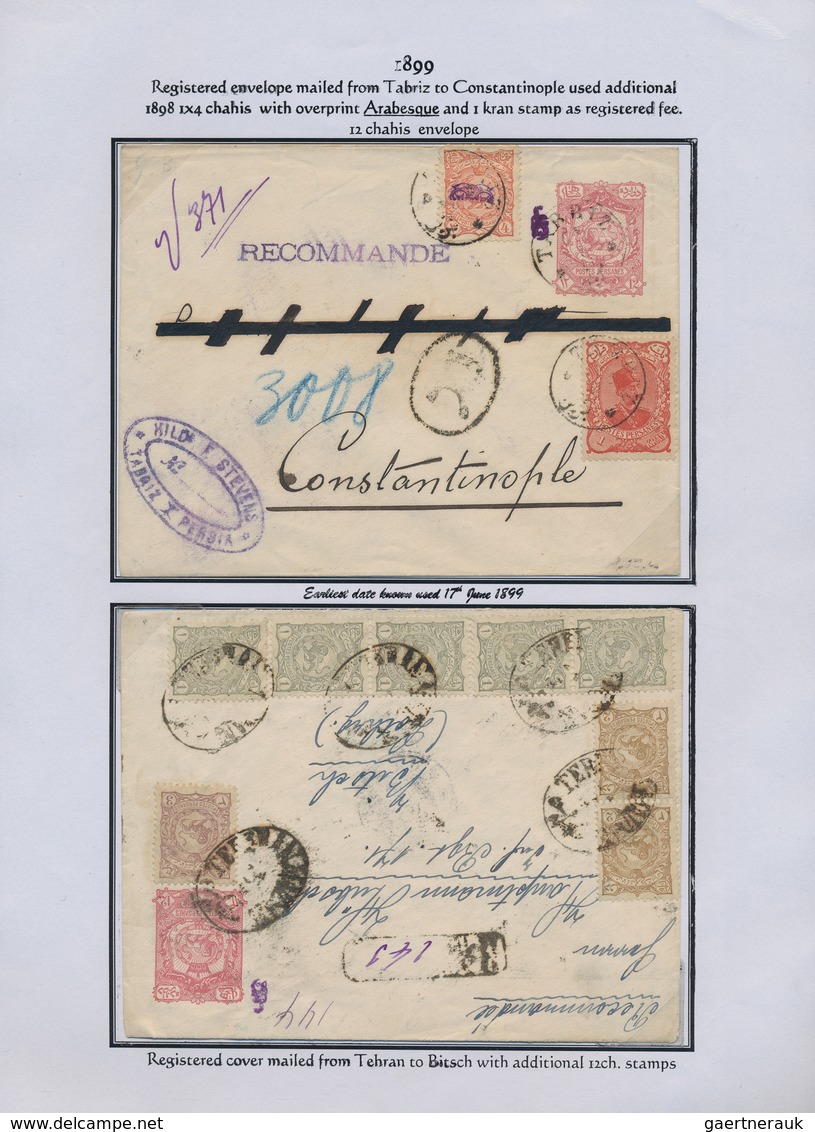 Iran: 1878-1925, "PERSIAN POSTAL STATIONERY IN THE QAJAR PERIOD" Exhibition Collection on 128 pages