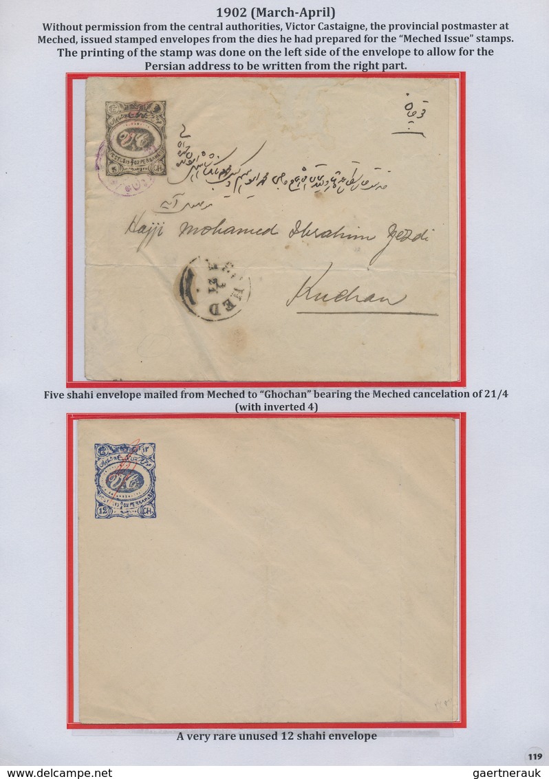 Iran: 1878-1925, "PERSIAN POSTAL STATIONERY IN THE QAJAR PERIOD" Exhibition Collection on 128 pages