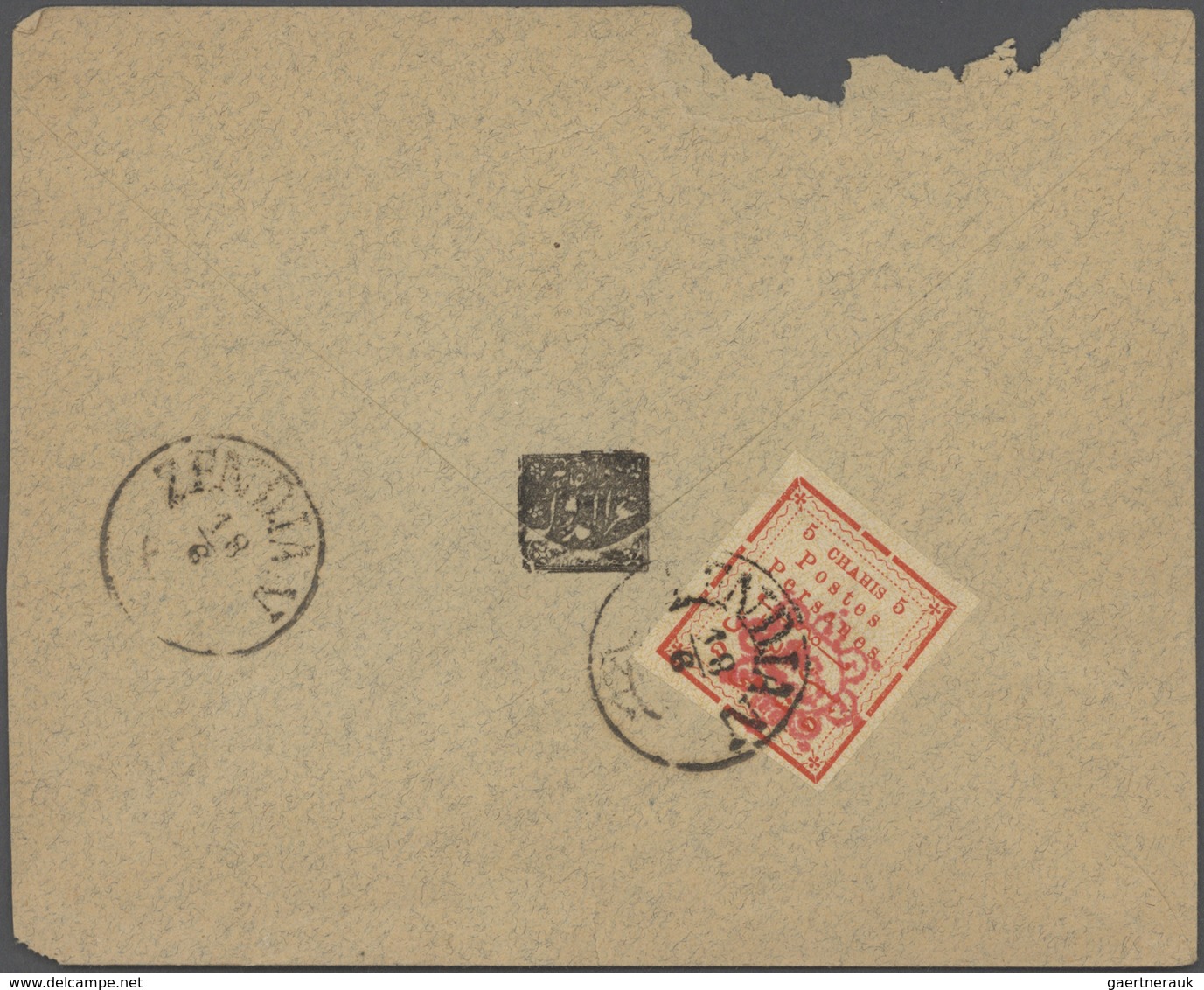 Iran: 1882-1928, Lot with covers & stationerys including early overprinted issues, waybills, pre pai