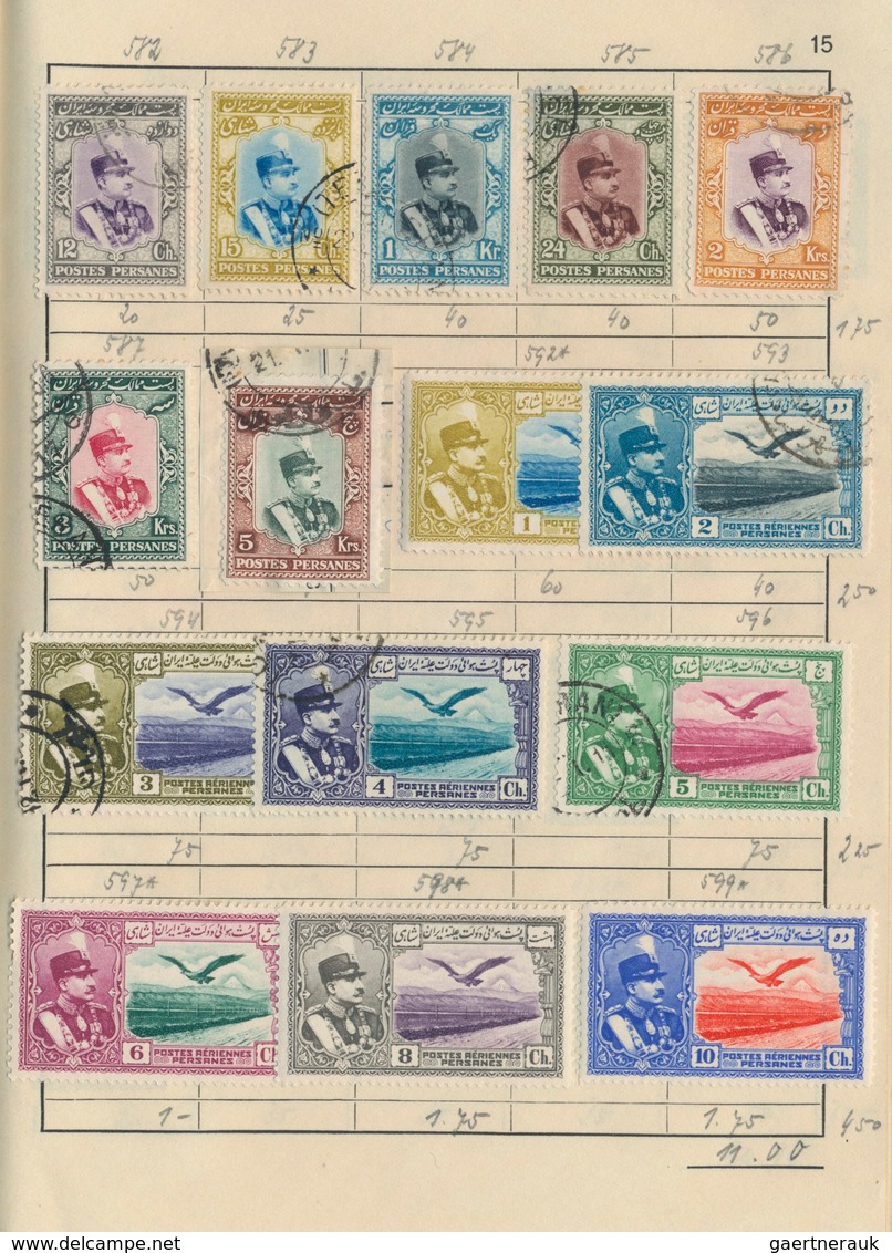 Iran: 1890/1950 (ca.), Assortment Of Apprx. 380 Mint And Used Stamps In An Uncirculated Approval Boo - Irán