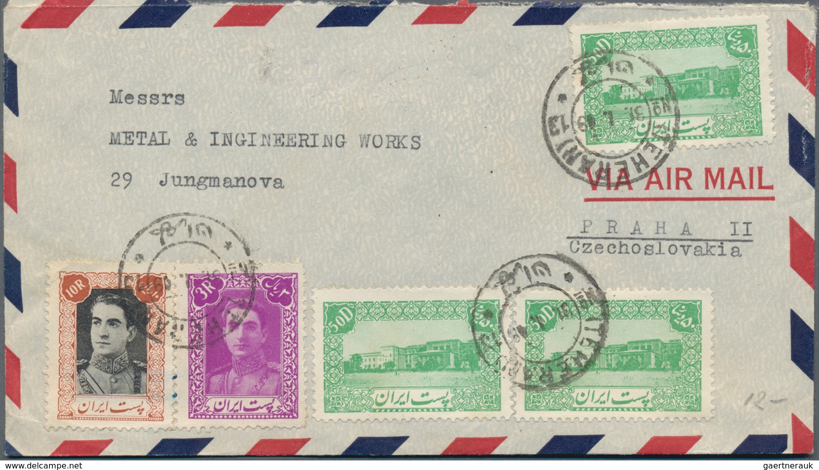 Iran: 1930-75, 24 Covers & Cards With Attractive Frankings, Many Air Mails, Fine Group - Iran