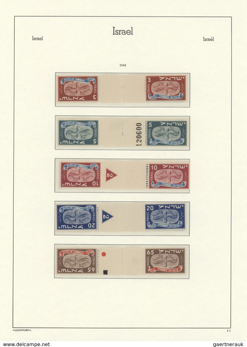 Israel: 1948/2008, MNH Collection In Three Lighthouse Albums, Early Issues Collected Sporadically An - Covers & Documents